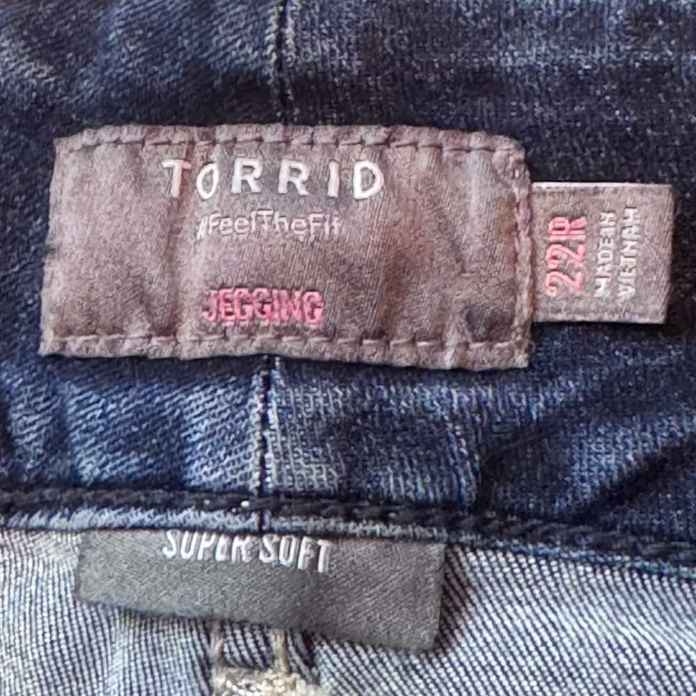 Torrid Jegging Jeans 22W Medium Wash Skinny Stretch Denim High Rise Super Soft - Picture 9 of 11